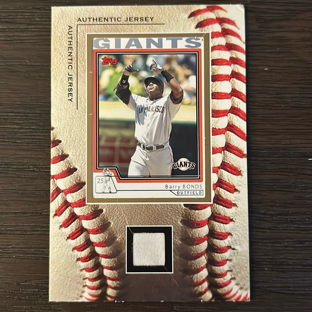 Barry Bonds Memorabilia Card